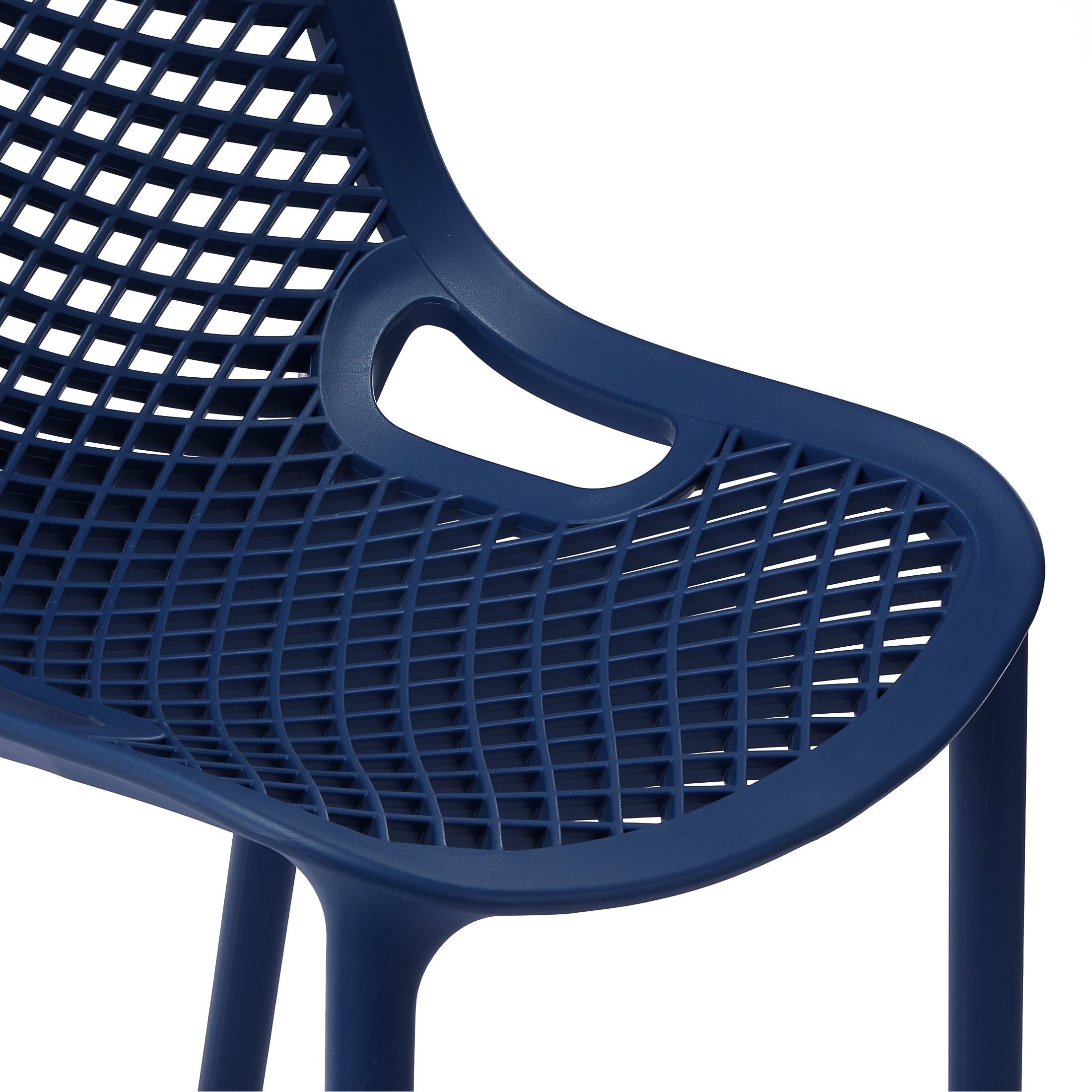 Playa 41.75" Outdoor Modern Polypropylene Plastic Patio Bar Height Stools (Set of 2)