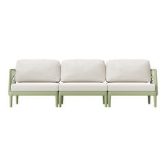 Playa Modern Polypropylene Resin 3 Seat Outdoor Patio Sofa