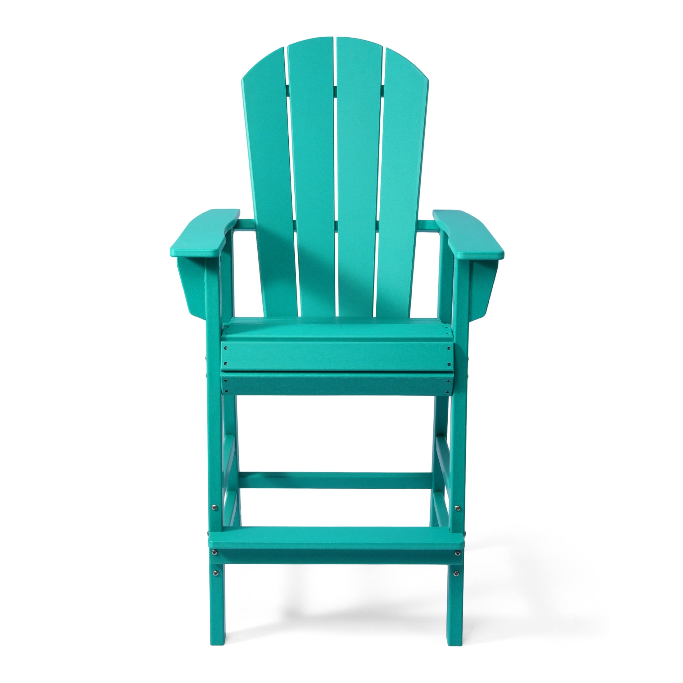 Malibu Outdoor HDPE Tall Adirondack Bar Height Chair With Cup Holder