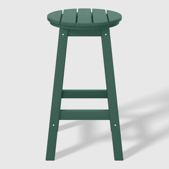 Malibu 24" HDPE Outdoor Patio Round Counter Height Bar Stool