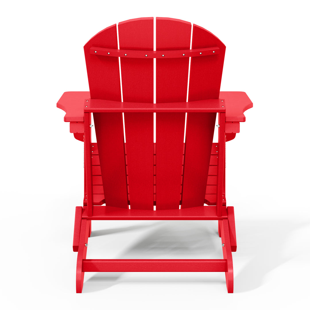 Malibu HDPE Outdoor Patio Folding Poly Adirondack Chair