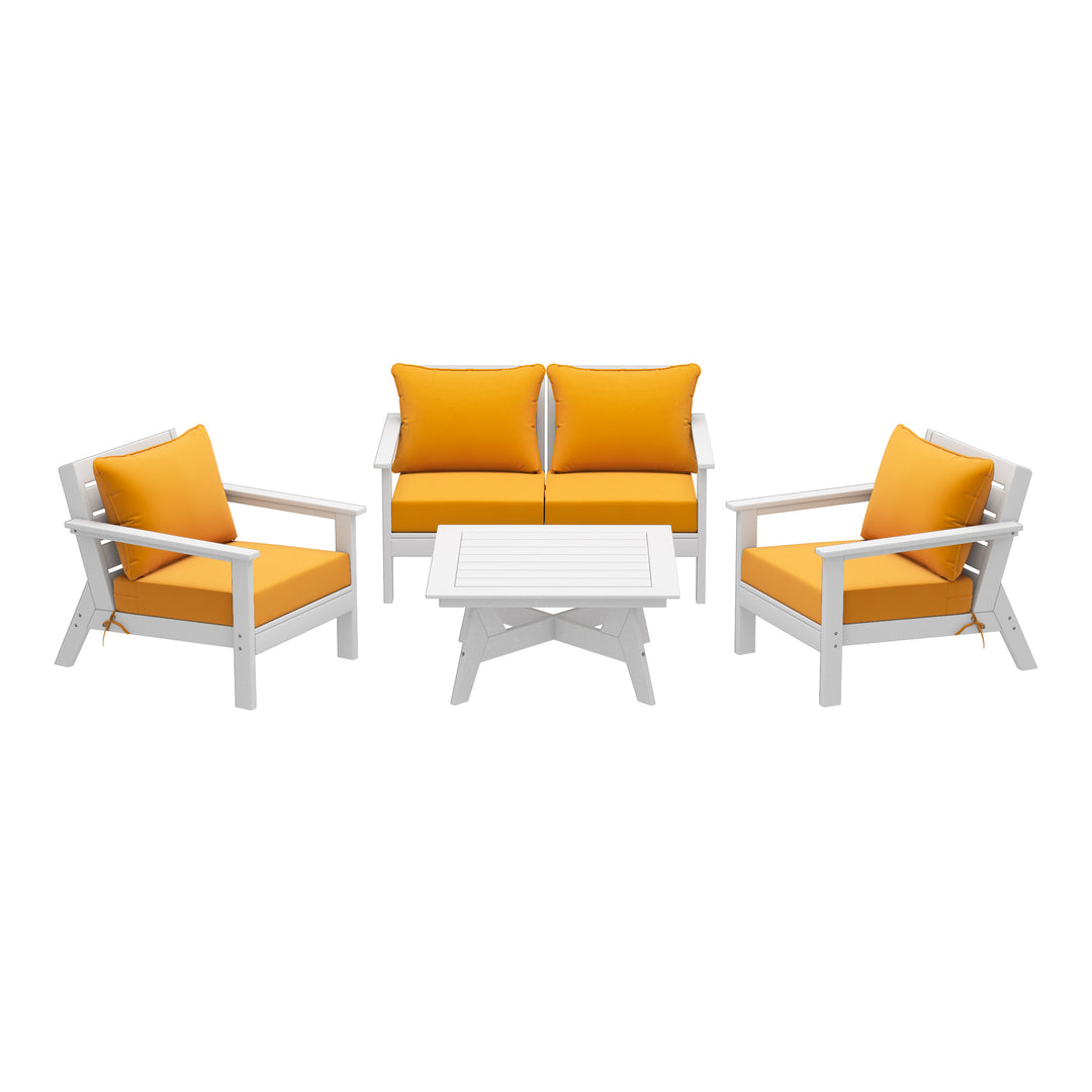 Avalon Outdoor 5-Piece Modular Sectional Patio Furniture Sofa Set
