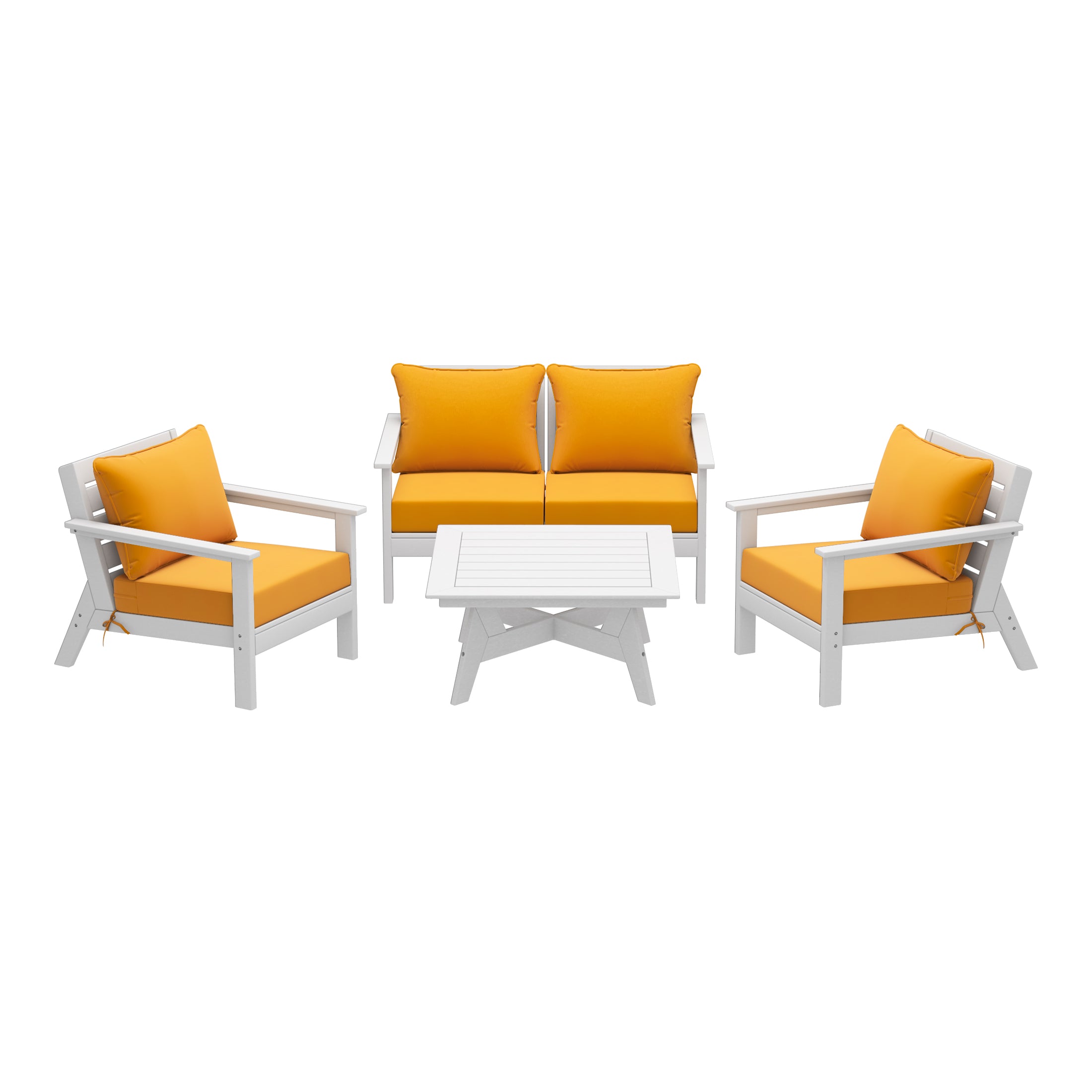 Avalon Outdoor 5-Piece Modular Sectional Patio Furniture Sofa Set