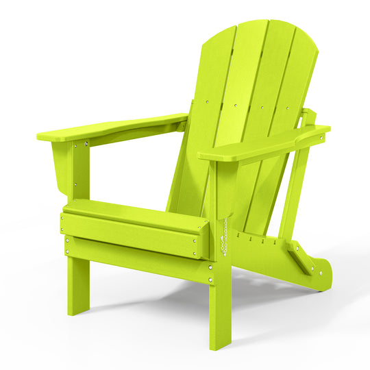 Malibu HDPE Outdoor Patio Folding Poly Adirondack Chair