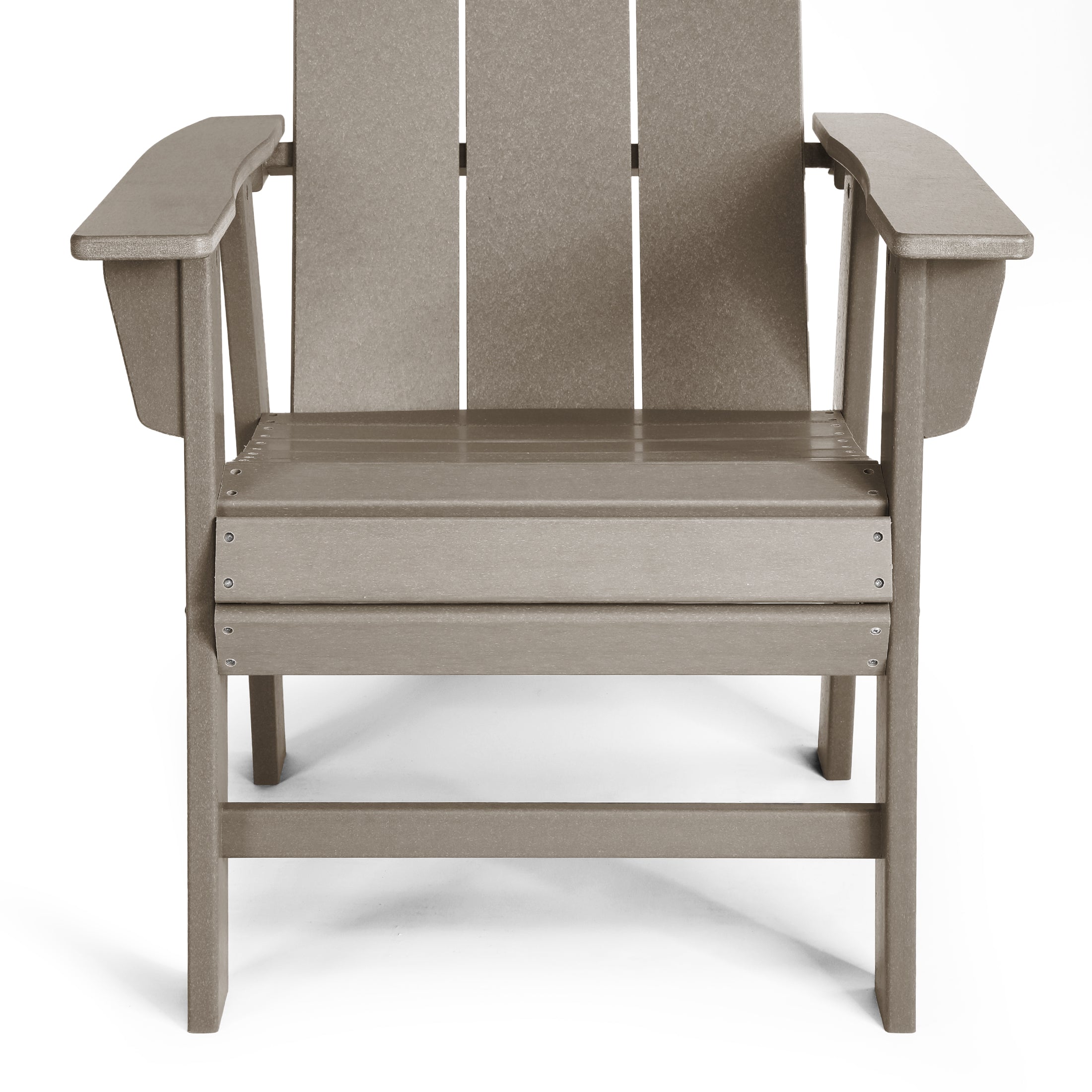 Ashore Outdoor Patio HDPE Plastic Modern Adirondack Dining Chairs (Set of 2)