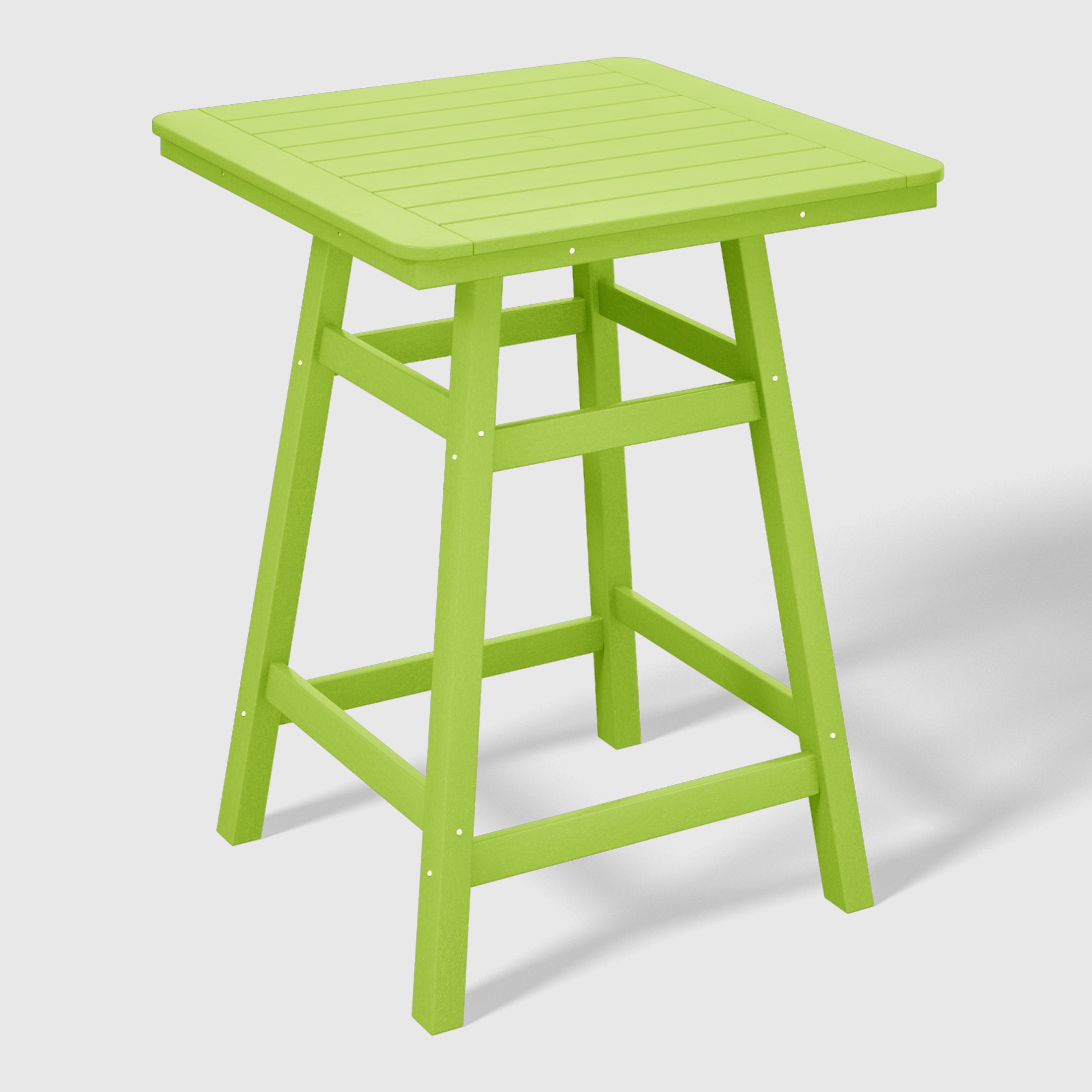 Malibu 30" Square Outdoor Patio Counter High Bistro Bar Table With Umbrella Hole