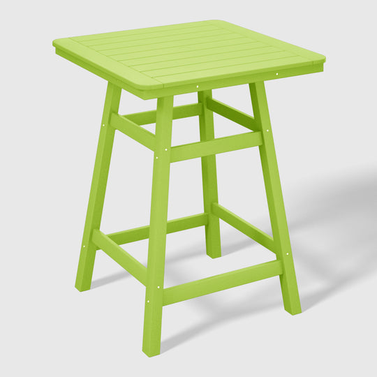 Malibu 30" Square Outdoor Patio Counter High Bistro Bar Table With Umbrella Hole