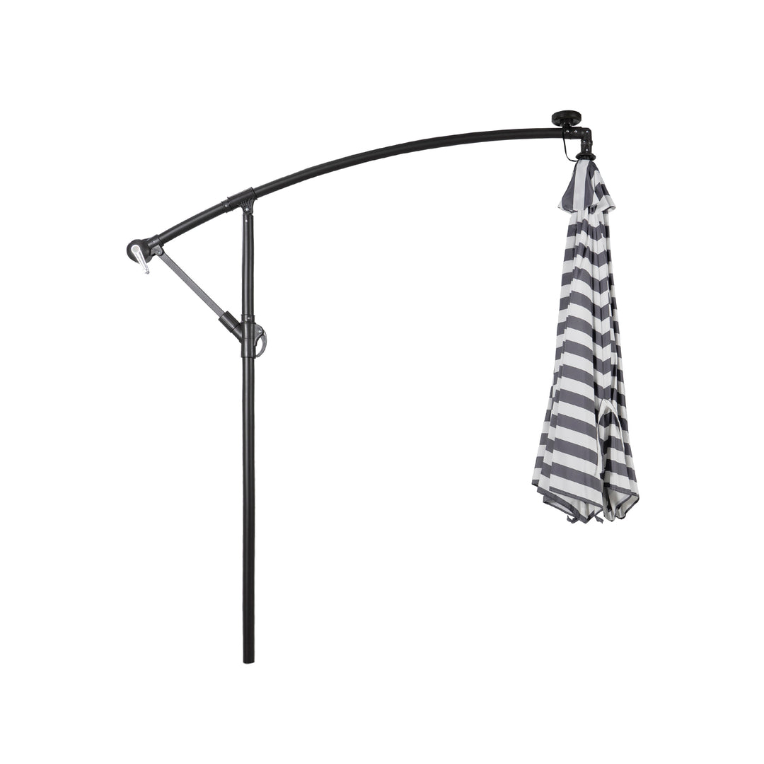 Albert 10 Ft Outdoor Solar LED Cantilever Umbrella