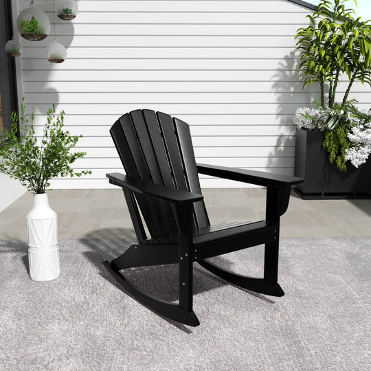 Dylan Outdoor Patio Poly Adirondack Rocking Chair