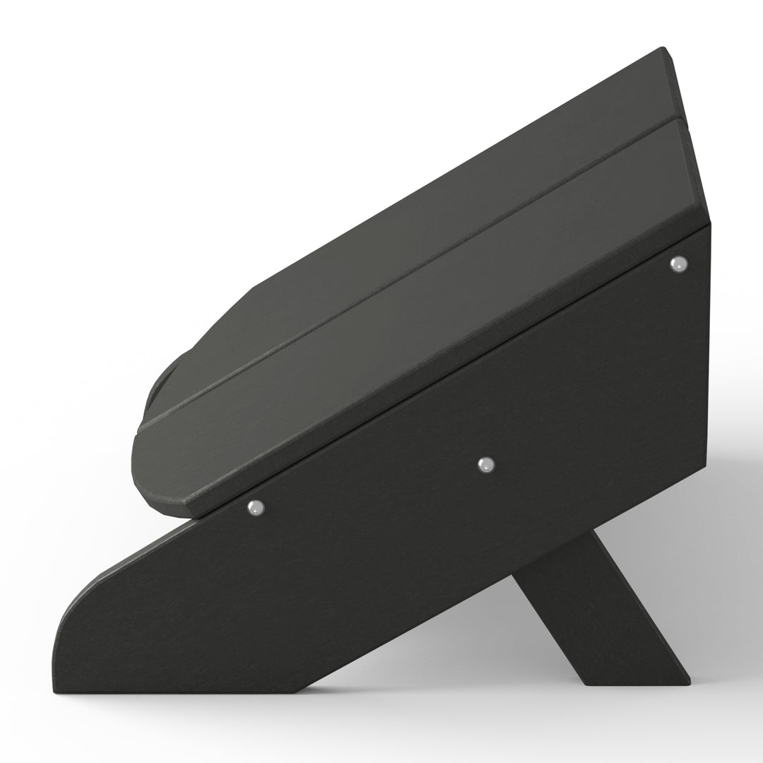 Riviera Modern HDPE Plastic Folding Patio Adirondack Ottoman