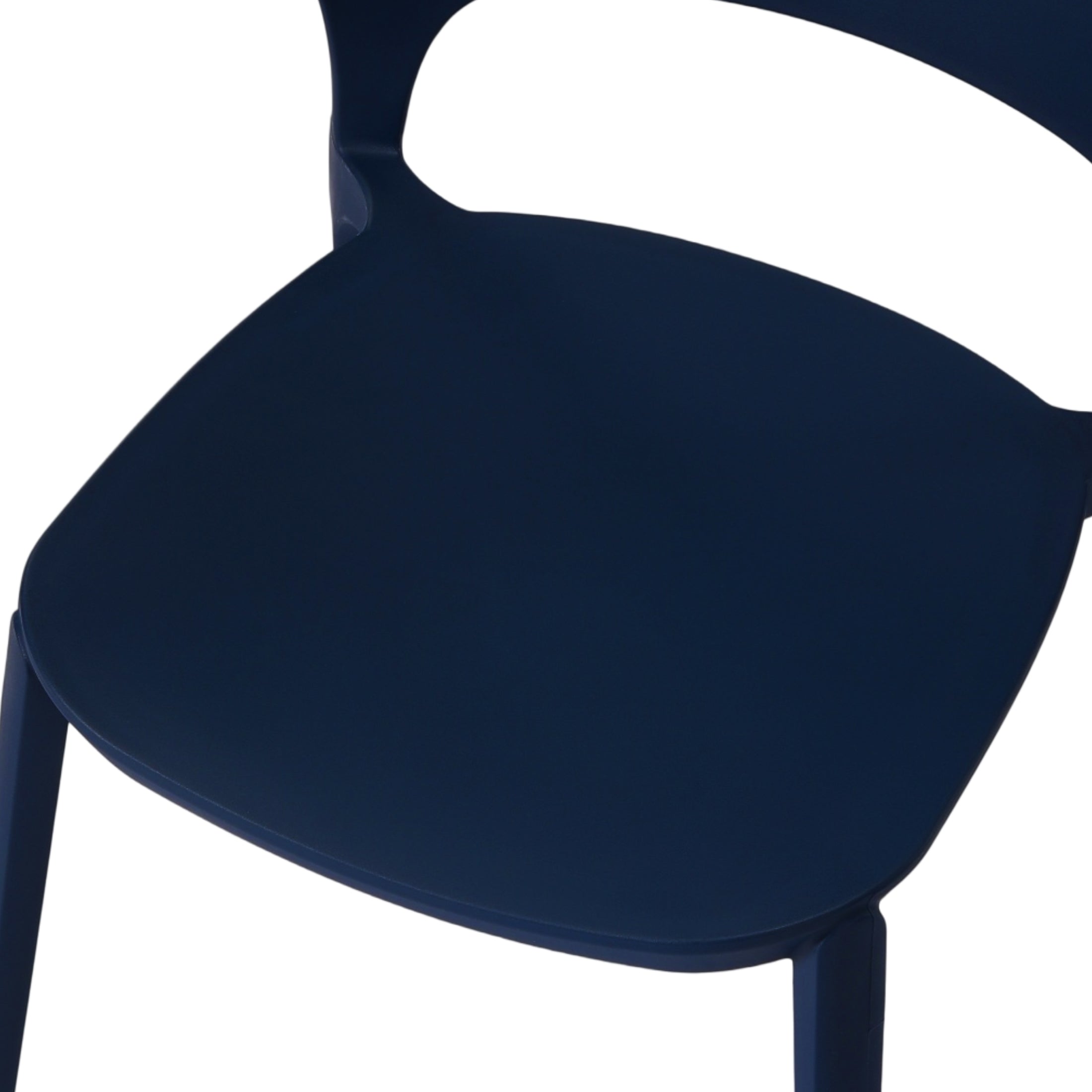 Playa Outdoor Modern Stackable Plastic Patio Dining Side Chairs (Set of 2)