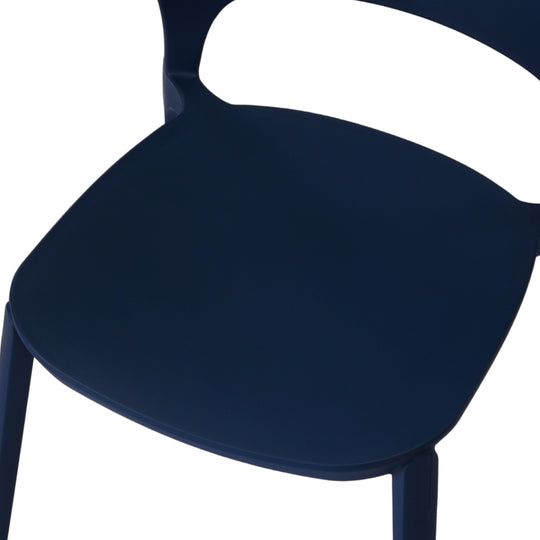 Playa Outdoor Modern Stackable Plastic Patio Dining Side Chairs (Set of 4)