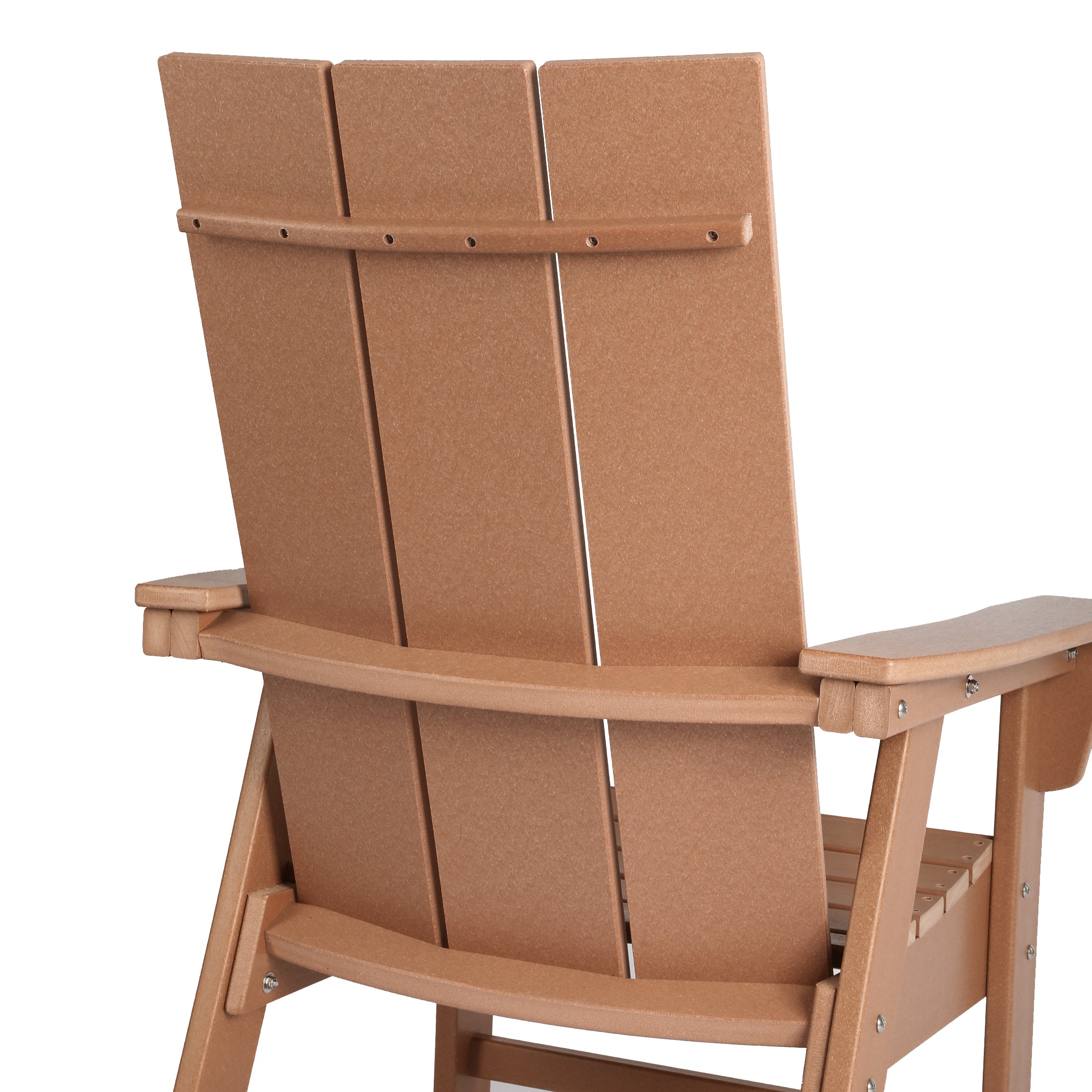 Ashore Outdoor Patio HDPE Plastic Modern Adirondack Dining Chairs (Set of 2)