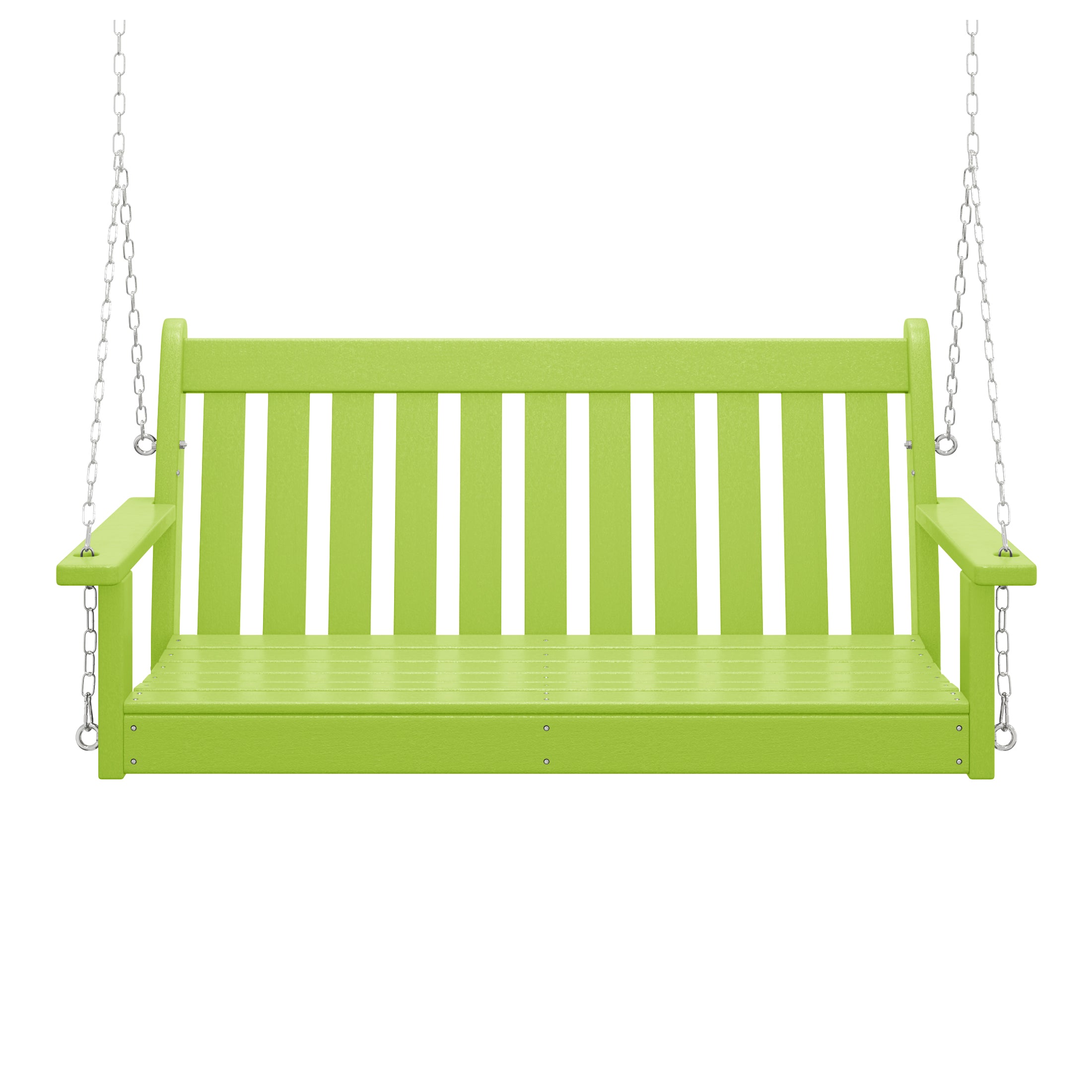 Malibu Outdoor Patio HDPE Hanging Front Porch Swing Bench