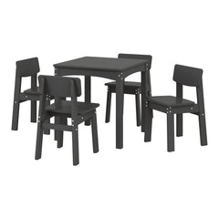 Treehouse Kids 5-Piece Modern HDPE Dining Table and Chairs Set