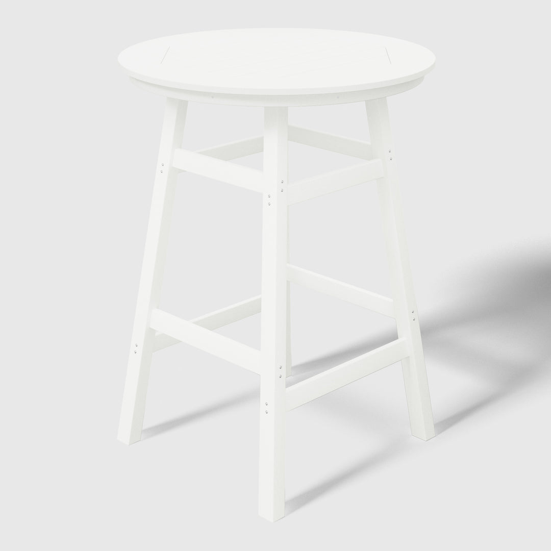 Malibu Outdoor 35" HDPE Round Patio Bar Height Table