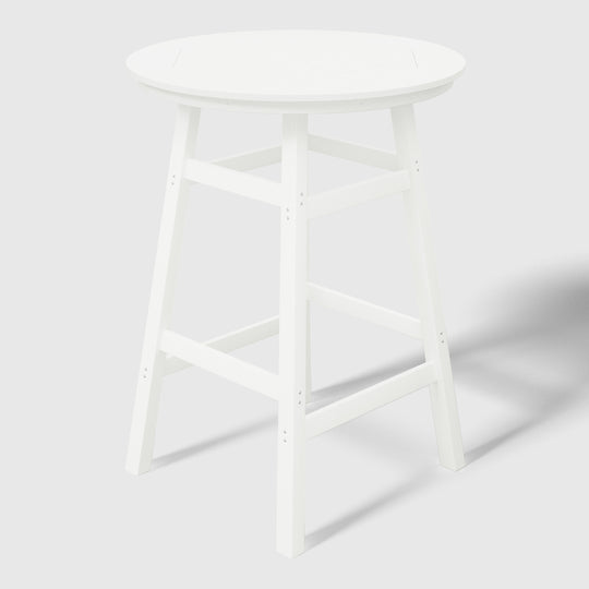 Malibu Outdoor 35" HDPE Round Patio Bar Height Table