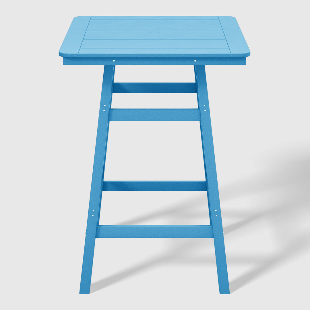 Malibu 5-Piece HDPE Outdoor Patio Dining Bar Bistro Table Set with Bar Stools