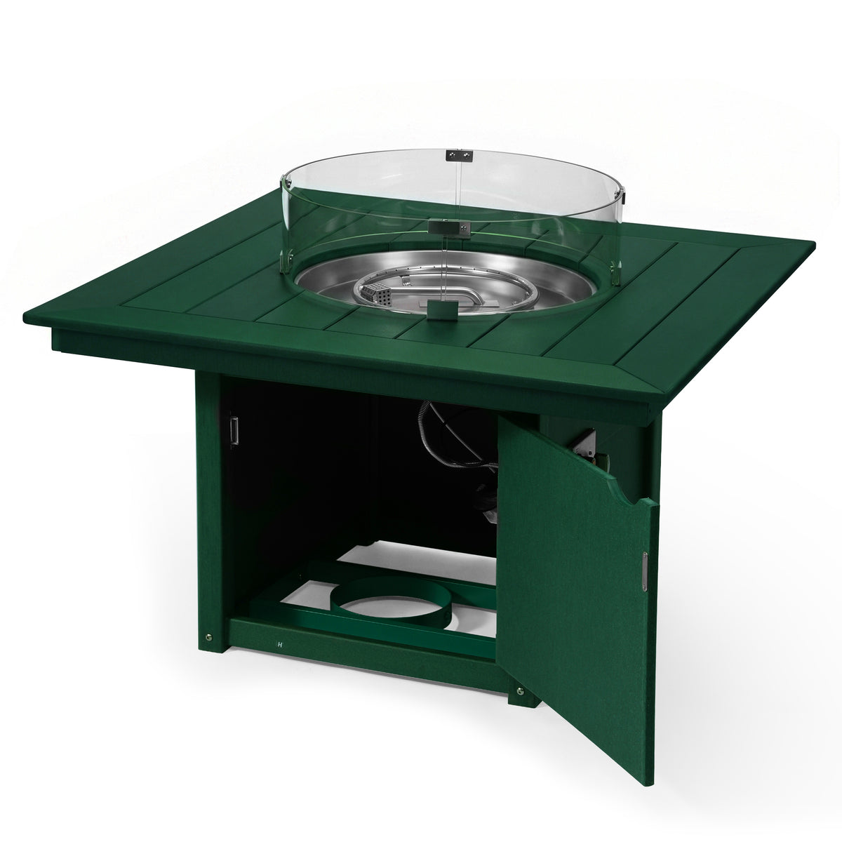Helios 42" Modern Outdoor Patio Propane Square Fire Pit Table