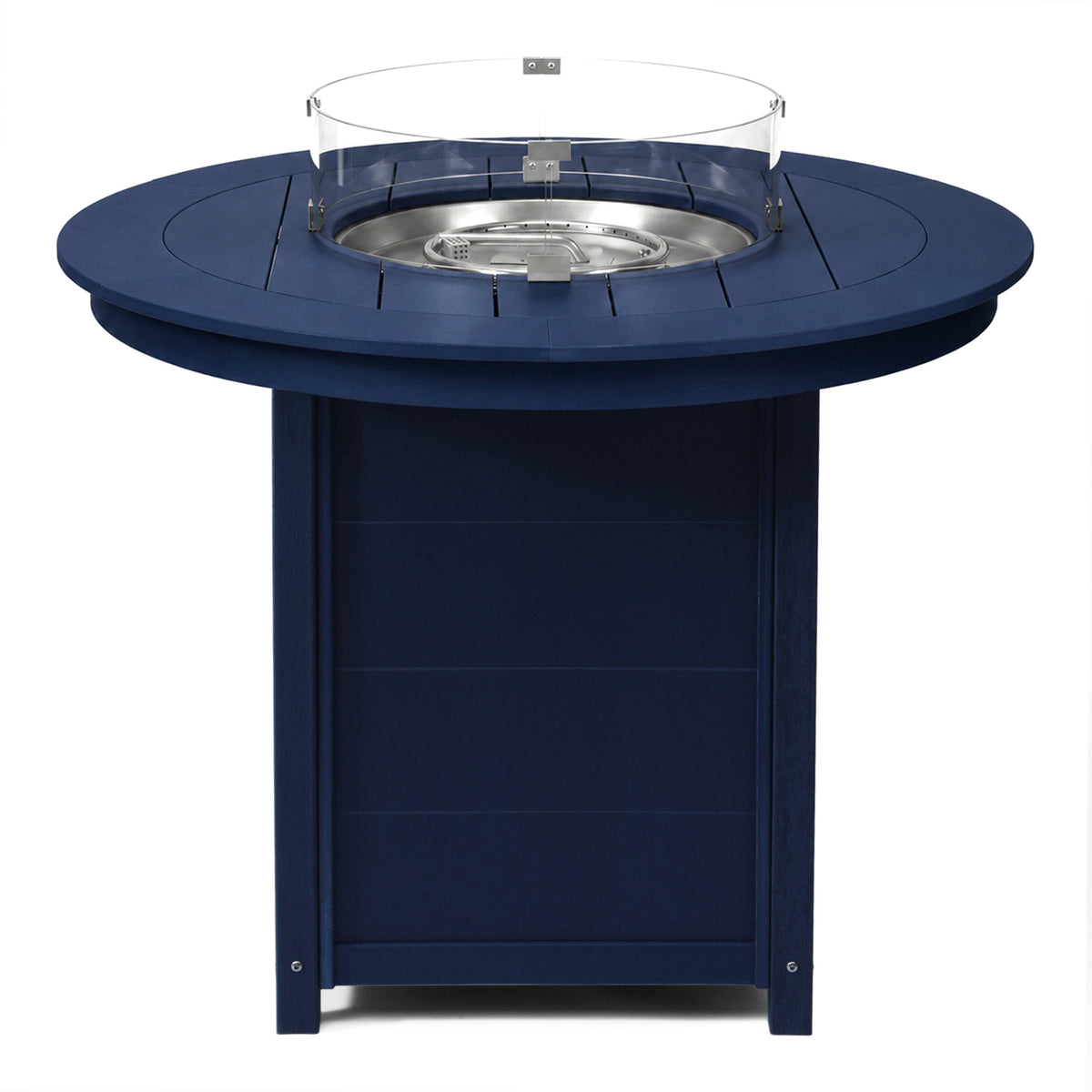 Helios 47" Modern Outdoor Patio Propane Round Counter Height Fire Pit Table