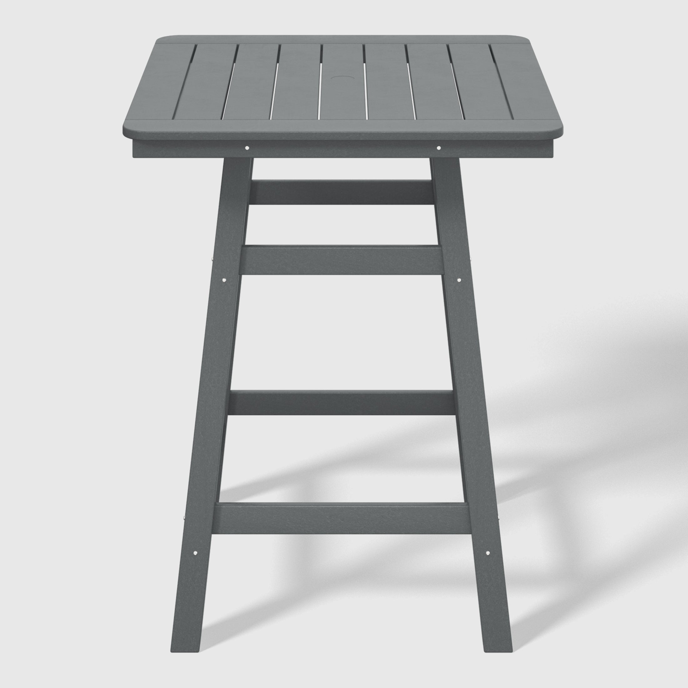 Malibu 30" Square Outdoor Patio Counter High Bistro Bar Table With Umbrella Hole