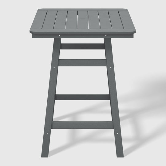 Malibu 30" Square Outdoor Patio Counter High Bistro Bar Table With Umbrella Hole