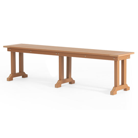 Malibu 65" Outdoor Patio Trestle Dining Bench