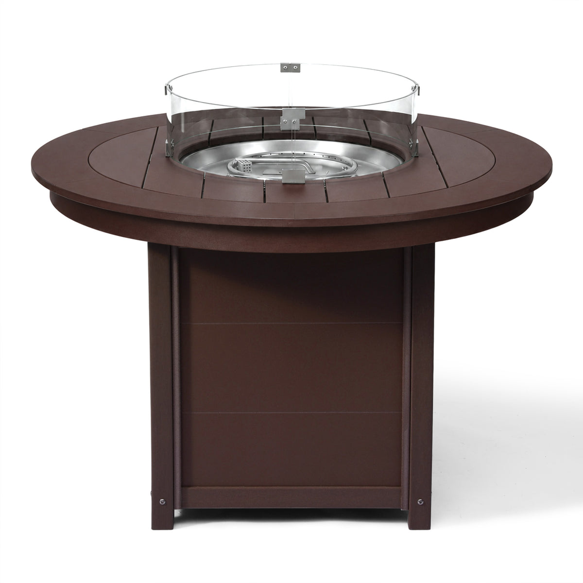 Helios 47" Modern Outdoor Patio Propane Gas Round Fire Pit Table