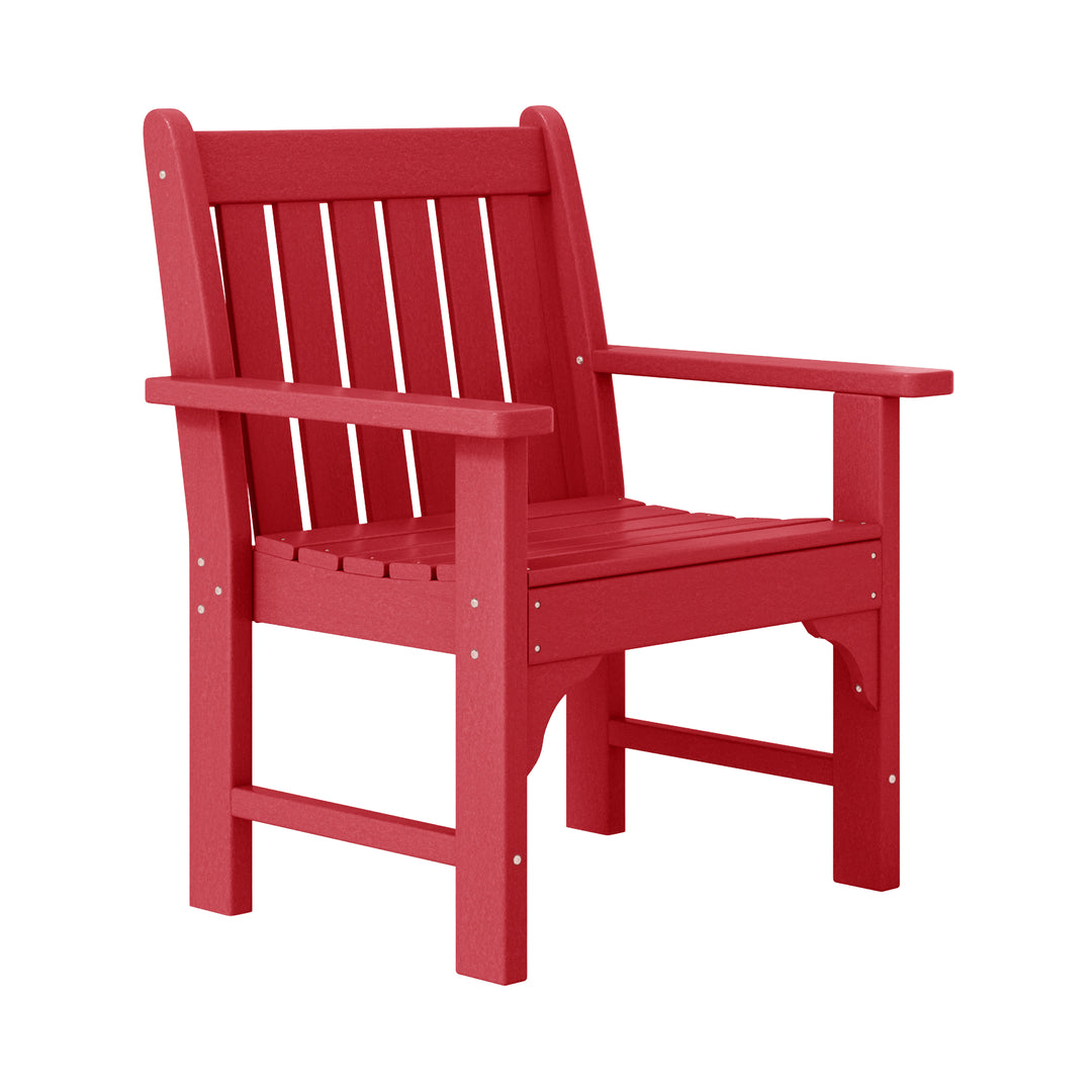 Malibu Outdoor Patio 3-Piece HDPE Adirondack Garden Chairs with Square Adirondack Side Table Set