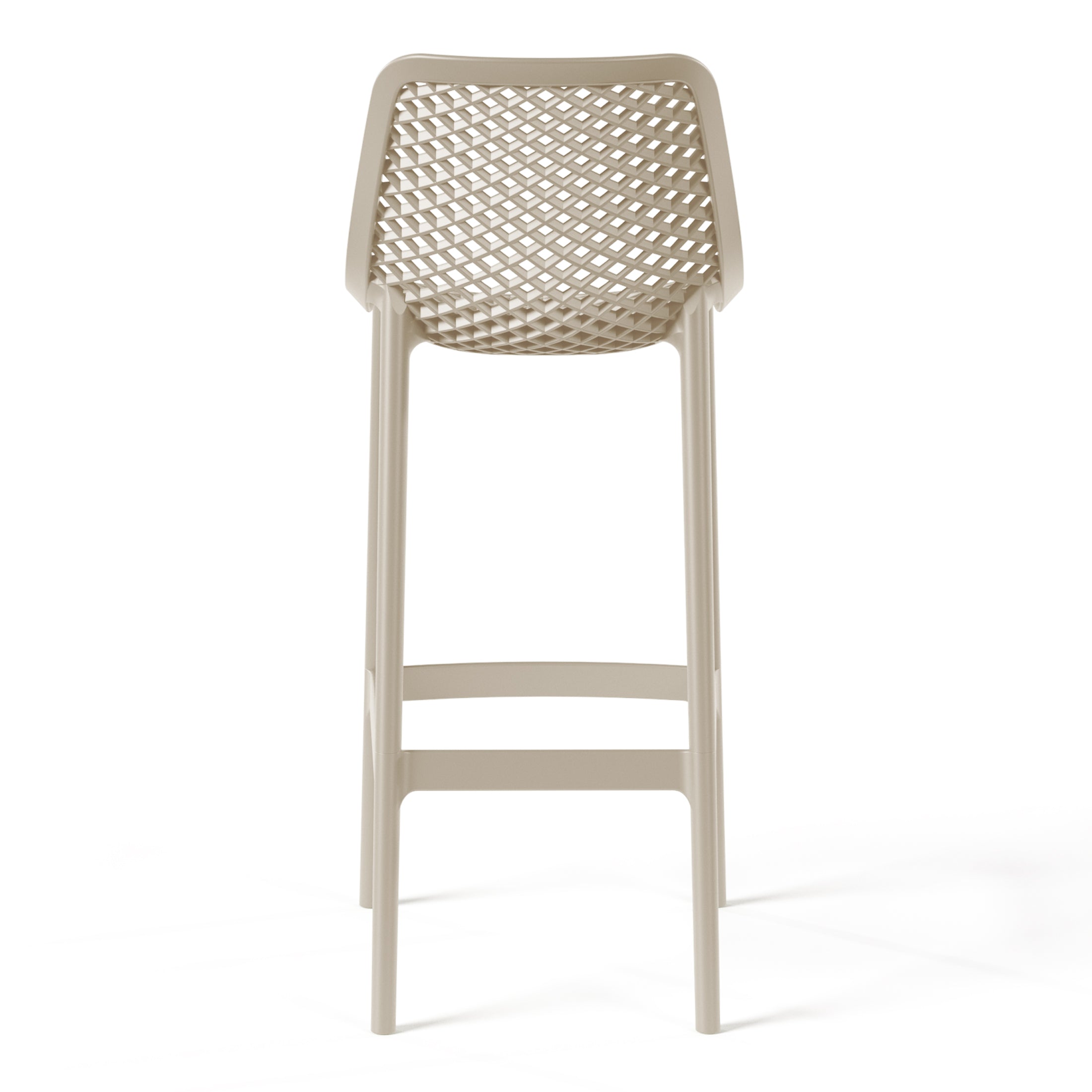 Playa 41.75" Outdoor Modern Polypropylene Plastic Patio Bar Height Stools (Set of 2)