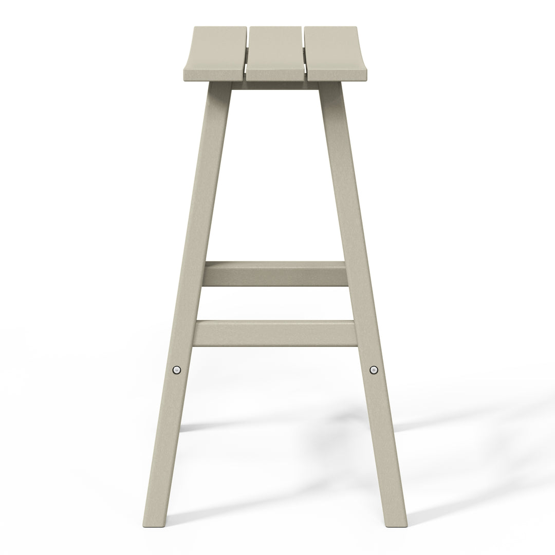 Malibu 29" HDPE Outdoor Patio Bar Height Bar Stools (Set of 3)