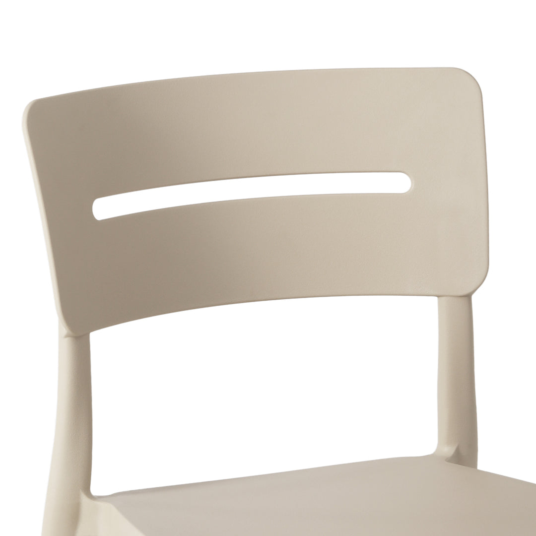 Playa Outdoor Modern Stackable Plastic Patio Dining Chairs (Set of 2)