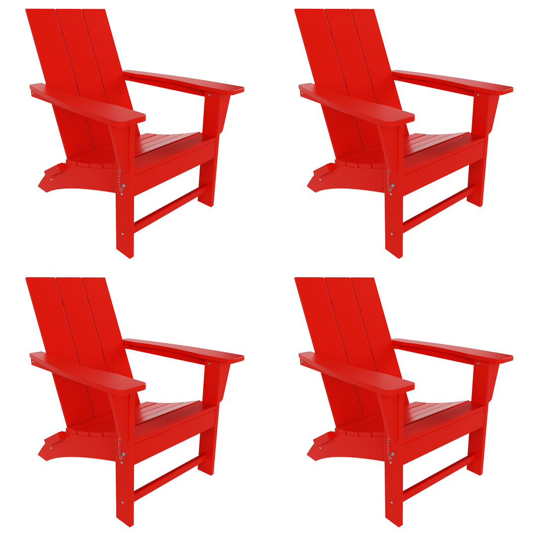 Ashore Westintrends Modern Outdoor Folding Adirondack Chair (Set of 4)