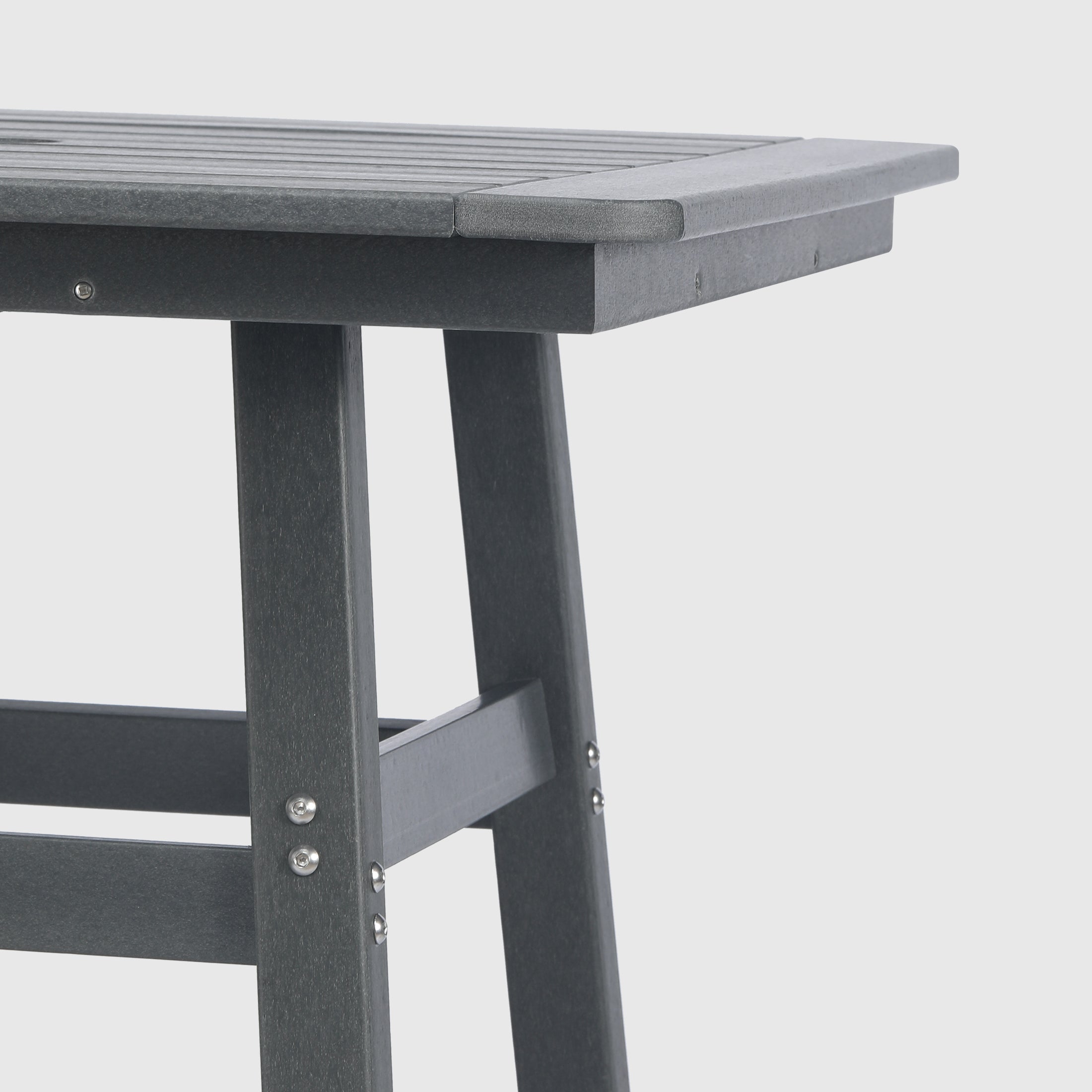 Malibu 30" Square Outdoor Patio Counter High Bistro Bar Table With Umbrella Hole
