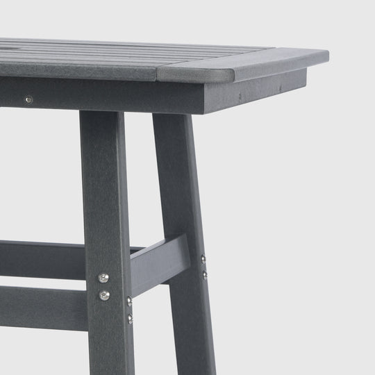 Malibu 30" Square Outdoor Patio Counter High Bistro Bar Table With Umbrella Hole