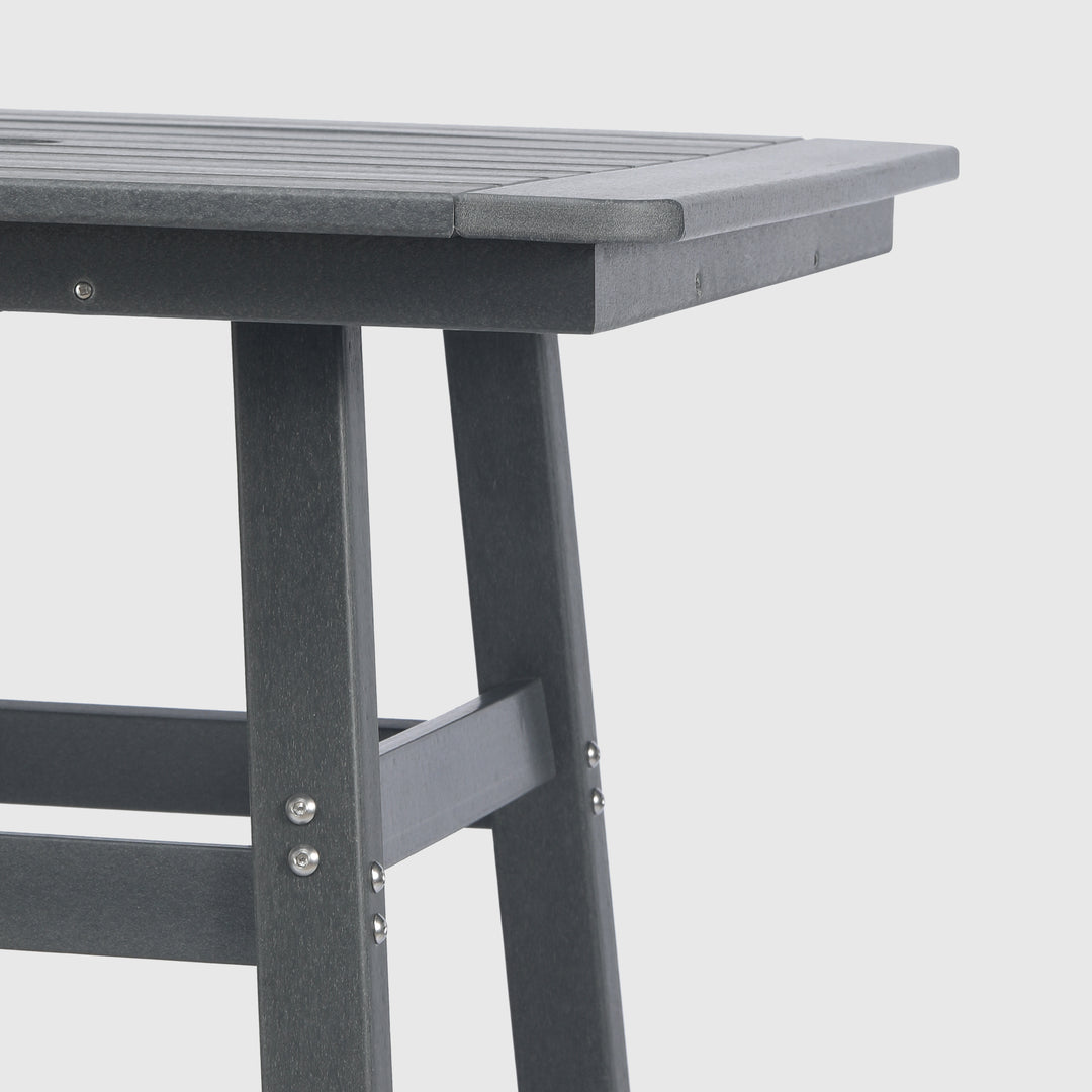 Malibu 30" Square Outdoor Patio Bistro Bar Table With Umbrella Hole