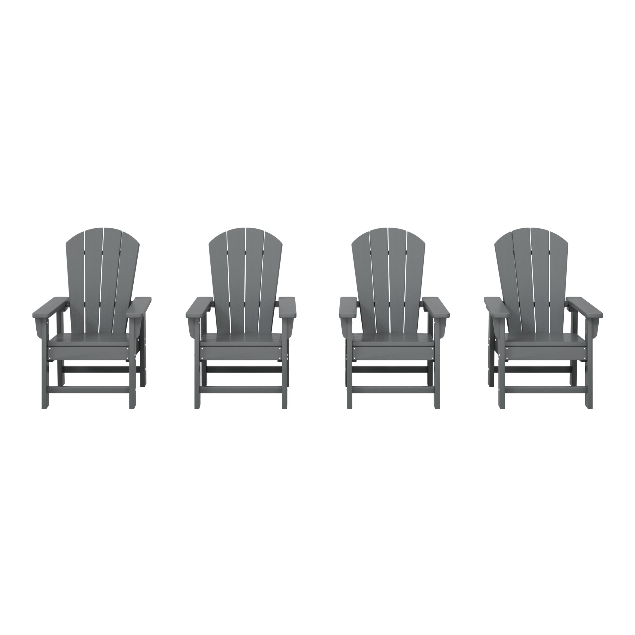 Malibu Kids Outdoor Adirondack Plastic Patio Chair (Set of 4)