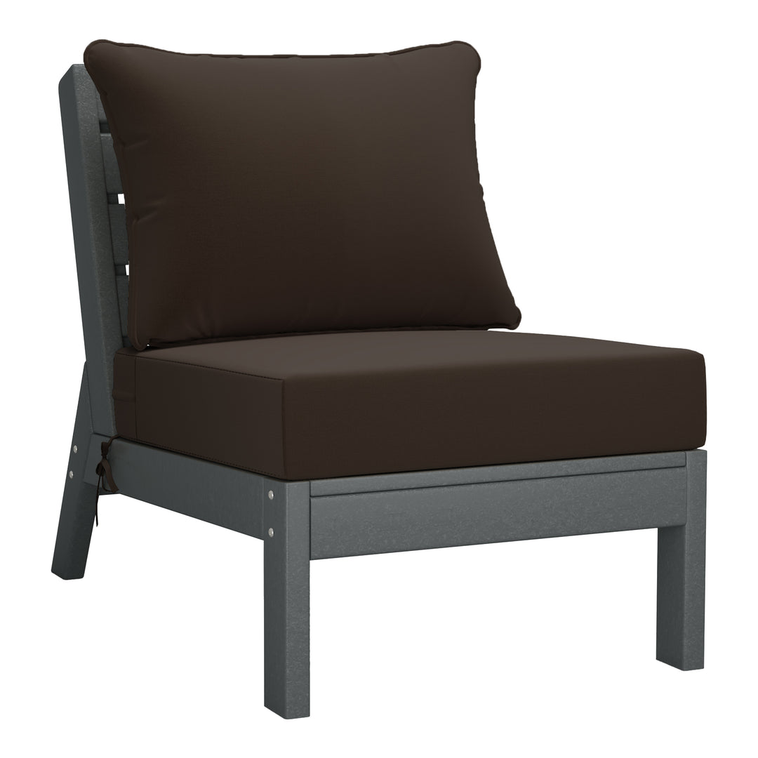 Avalon Outdoor Patio HDPE Sectional Sofa with Patio Cushions