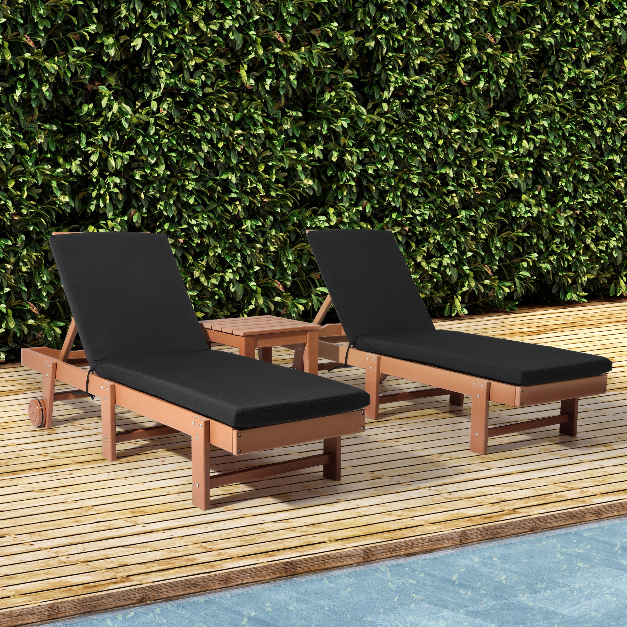 Solace Outdoor Chaise Lounge Chair Cushions Set of 2