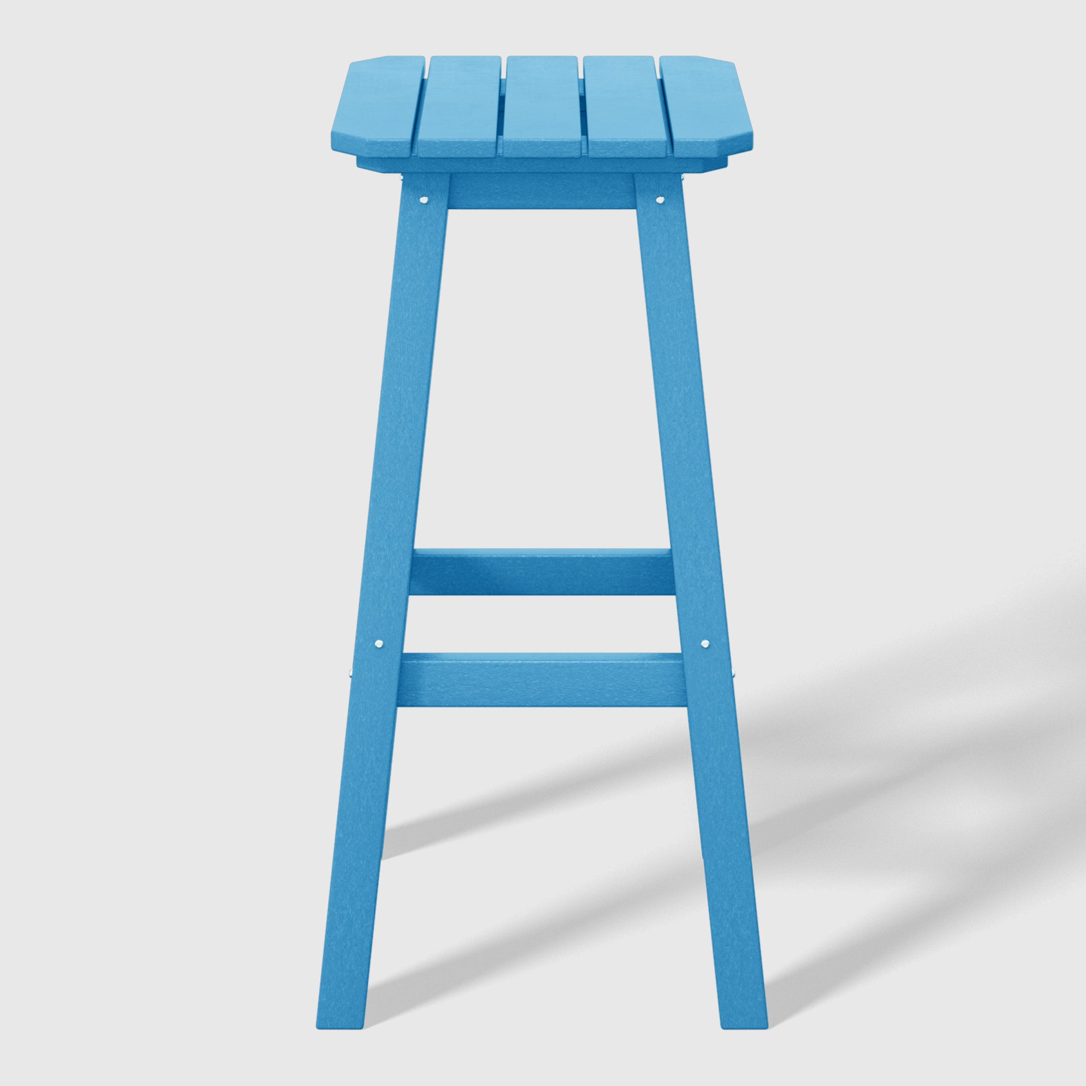 Malibu 29" HDPE Outdoor Patio Square Backless Bar Stool