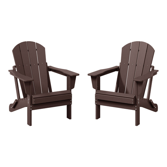 Malibu Westintrends 2 piece set outdoor folding Poly Adirondack chair