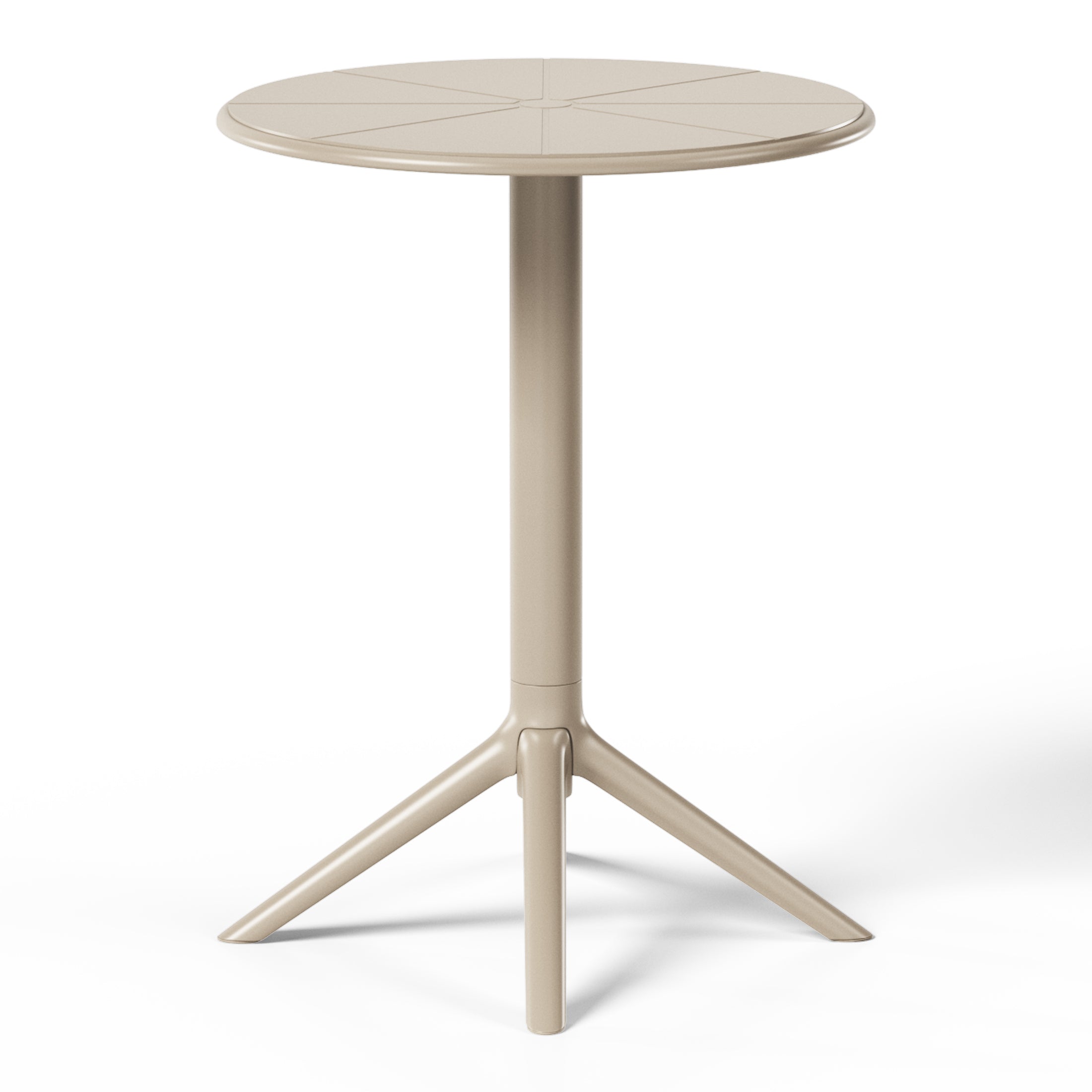 Playa 23.5" Outdoor Polypropylene Resin Round Patio Bistro Dining Table for 2