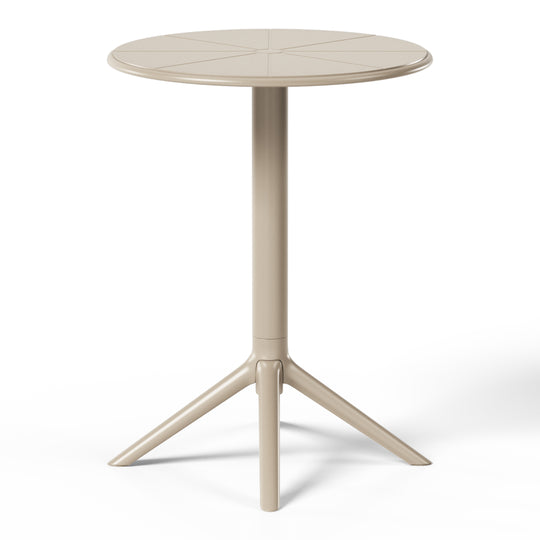 Playa 23.5" Outdoor Polypropylene Resin Round Patio Bistro Dining Table for 2