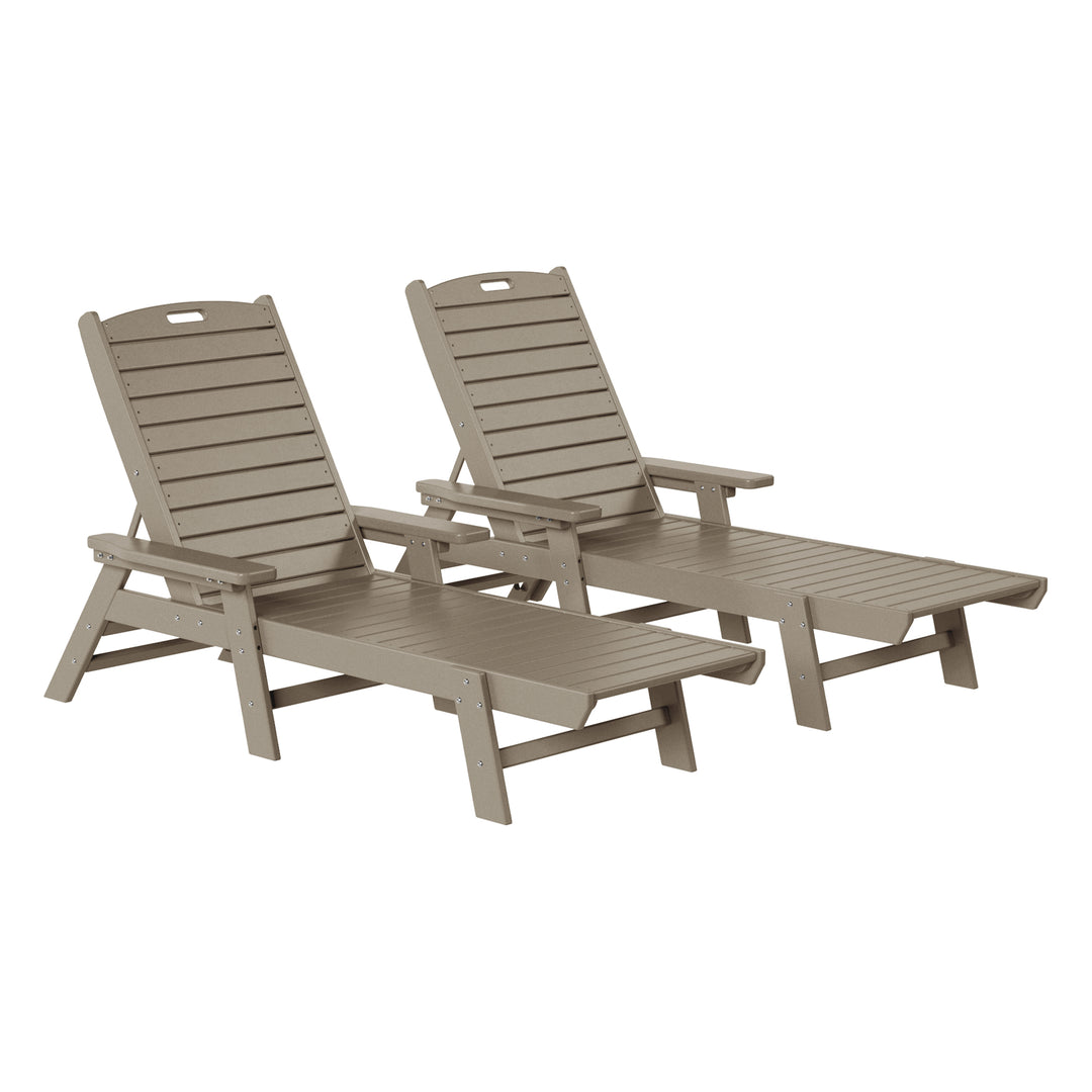 Malibu Poly Reclining Chaise Lounge (Set Of 2)