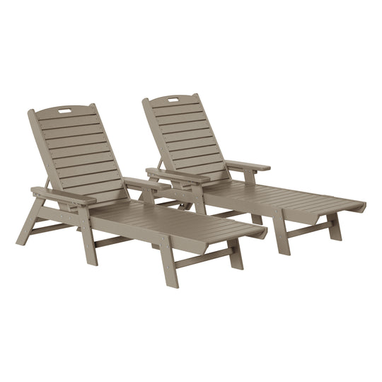 Malibu Poly Reclining Chaise Lounge (Set Of 2)