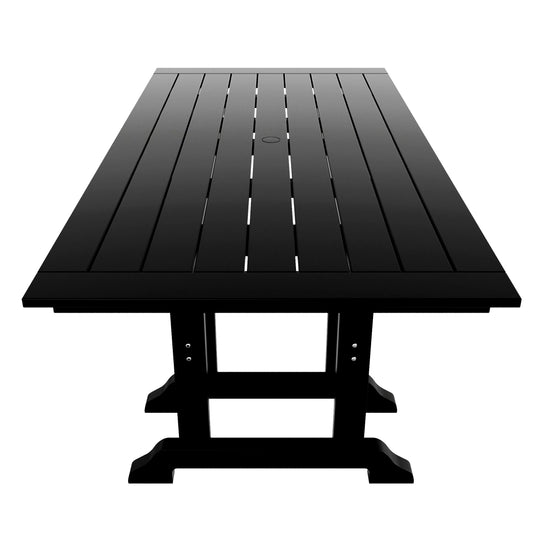 Malibu 6-Piece HDPE Outdoor Rectangle Dining Patio Table and Chairs Set