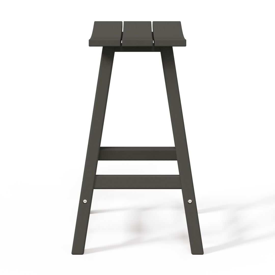 Malibu 24" HDPE Outdoor Patio Counter Height Bar Stools (Set of 3)