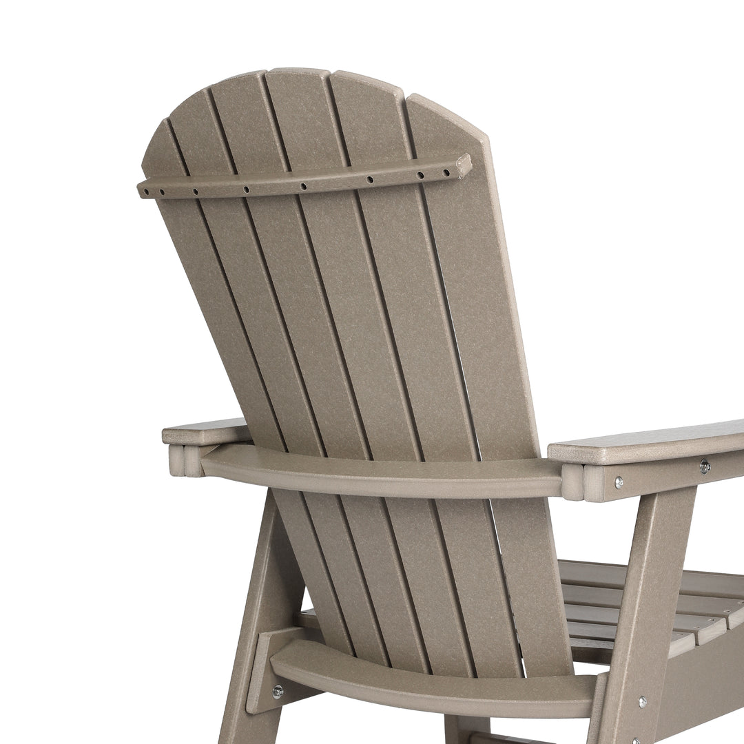 Dylan Outdoor Modern HDPE Adirondack Patio Dining Chairs (Set of 2)