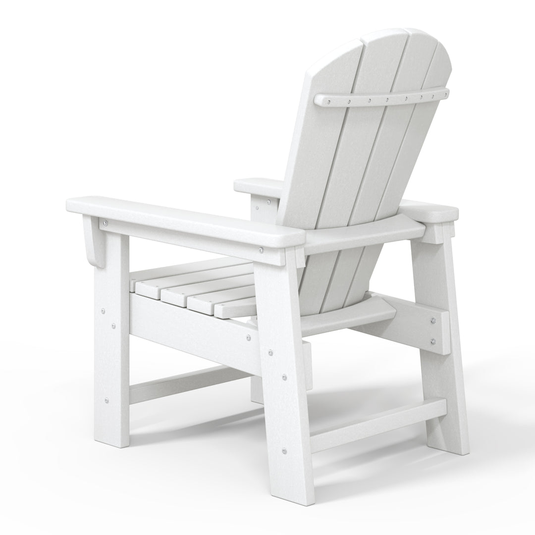 Malibu Kids Outdoor HDPE Adirondack Plastic Patio Chair