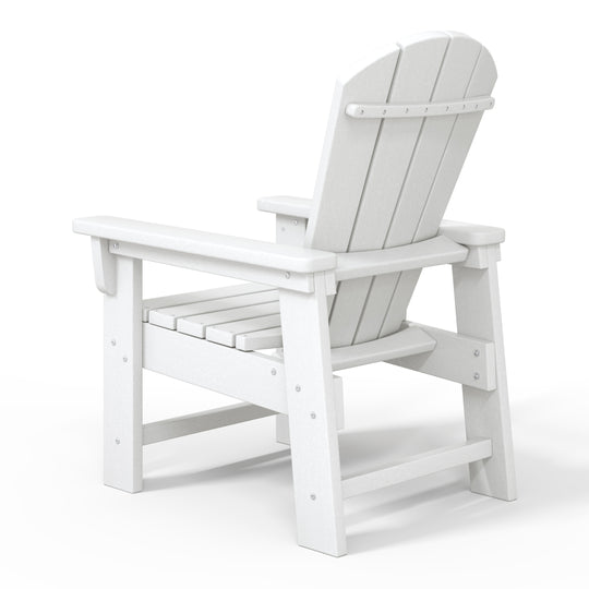 Malibu Kids Outdoor HDPE Adirondack Plastic Patio Chair